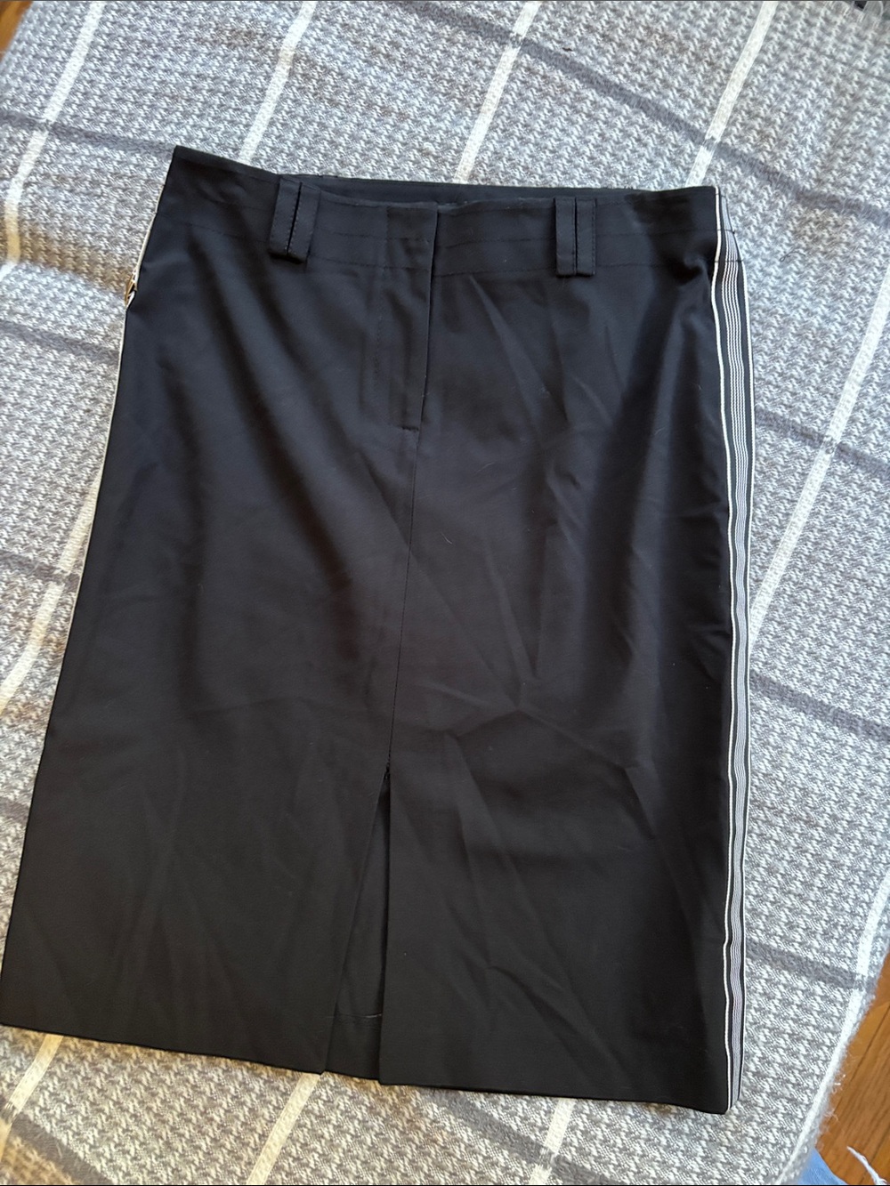 The Limited Black Pencil Skirt with White Side Stripe